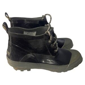 Wind River‎ Women's Black Rubber Waterproof Lace Up Ankle Boots Size 9
